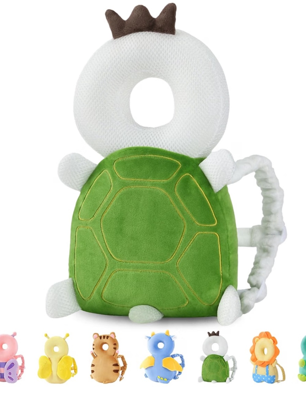 Plush Green Turtle Baby Head Protector Cushion